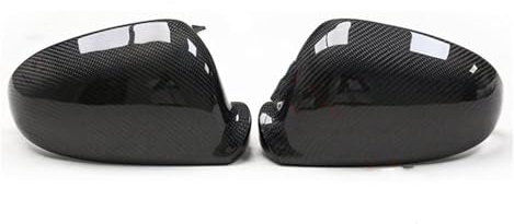Auto Rückspiegelkappe Für VW Für Passat Für Golf 5 6 Touring 2005-2011 Auto Rückspiegel Abdeckung Carbon Faser Auto Seite Tür Spiegel Shell Rahmen Tür Spiegelkappen (Color : B Replacement Style)