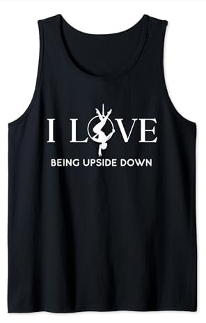 Ich liebe es, kopfüber zu sein, Aerial Hoop, Aerial Yoga Geschenke Tank Top