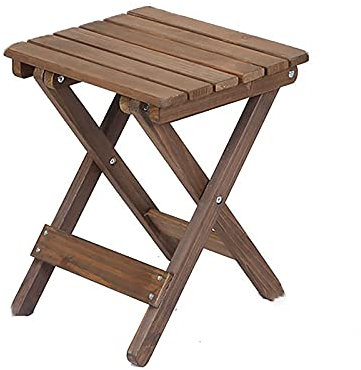 YQYBF Klappbarer Beistelltisch Garten,Klapphocker Badhocker Kleiner Gartentisch Wohnzimmer Schlafzimmer Gartenarbeitszimmer Balkon,Braun