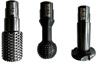 JISADER Juego de 3 fresas rotativas para carpintería, herramienta de fresado, cortador de ranurado, broca escofina para tallado de madera para escariado, m10