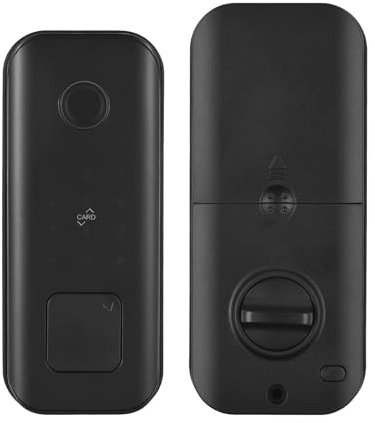 Splenssy Smart Lock Touchscreen WiFi TY APP Fingerprint Password RFID Card 5 Unlocking Methods 2500mAh Rechargeable Battery Aluminum Alloy Door Lock for 35-55mm Thickness Office Home Bedroom Door