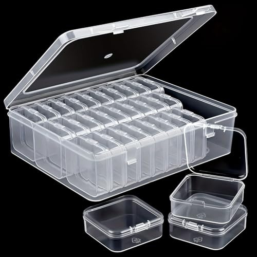 TAIHOBO Sortierbox,Perlen Aufbewahrungsbox mit Deckel Klein,Sortierboxen | Transparent Sortierboxen für Kleinteile ＆ 1 Große Boxen Aufbewahrung, Plastikbox mit Deckel