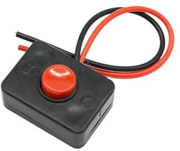 5PCS interruttore a pulsante impermeabile piccolo circuito for auto filo altoparlante elettrico mini forma di barca interruttore rotondo con cavo PBS-11B(5pcs No.2 Self lock)