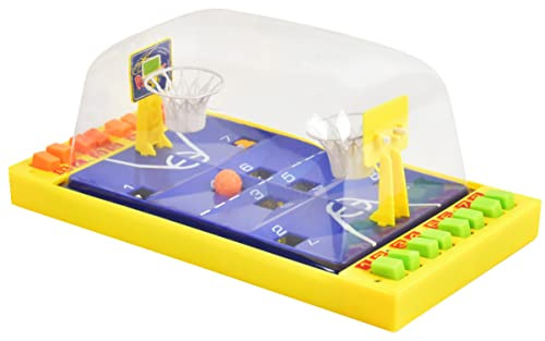 Terrain de Basket-ball Jouet Interactif de Bureau en Plastique Jaune | Jeu Parent-garçon et Filles Créatif, pour Garçon et Filles et Adultes, Design Éducatif Compact
