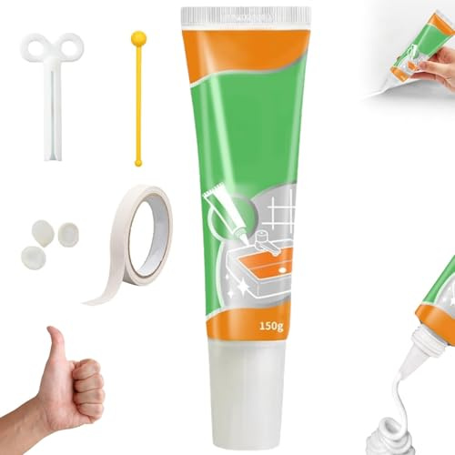 Kit de Reparación de Juntas Blancas Impermeable, Sellador de Juntas Fuertemente Adhesivo, Multiusos, Repara Pisos de Baño, Juntas de Azulejos y Azulejos de Ducha