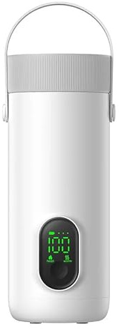 INOBY Warmer Max | Portable Bottle Warmer & Travel Kettle | Cordless, Boils Water (100°C) for Baby Formula, Coffee & Tea | Fast Heating, 27000mAh Battery, 350ml | White, Touch Control