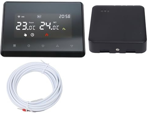 EpheyFIF Tuyas - Termostato de calefacción WiFi inalámbrico para caldera de gas, controlador digital de temperatura para habitación de hogar inteligente, Alexas, Google Home
