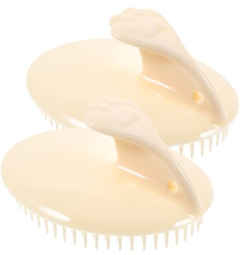 PENIKOKO 2 Stück Pack Silikon Kopfhautbürste mit Massagefunktion Kopfhautpeeling für Nass und Trockenanwendung Leichte Shampoobürste Zur der Durchblutung
