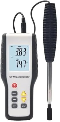 Windmesser, Hochempfindliches digitales tragbares Windgeschwindigkeitsmessgerät, Heißdraht-Thermo-Anemometer, Anemometro-Instrumente