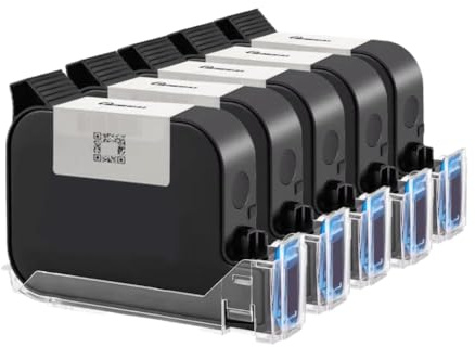 HSCJMEHT Cartouche d'encre Noire Adhérence HD, solvant, Non cryptée, séchage Rapide, imperméable, Compatible avec imprimante TIJ(5PCS)