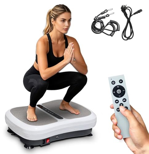 Pedana Vibrante Dimagrante – Piastra Vibrante Fitness con Altoparlante Bluetooth e Telecomando, Vibration Plate 180 Livelli e 5 Programmi – Piattaforma Vibrante per Allenamento di Tutto il Corpo