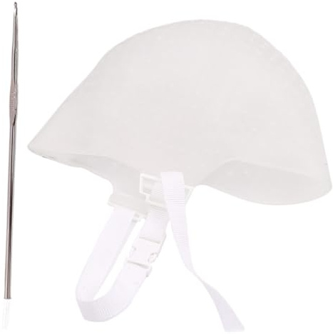Bonnet de Teinture Capillaire en Silicone Fer Blanc, 2 Sets | Coloration des Cheveux et Mèches, Réutilisable, Aiguille de Balayage, Ajustement Confortable