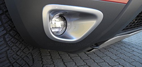 2 enjoliveurs de phare antibrouillard couleur argent