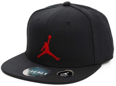 Jordan Jumpman Snapback Cappello per Bambini Black(Gym Red) One Size