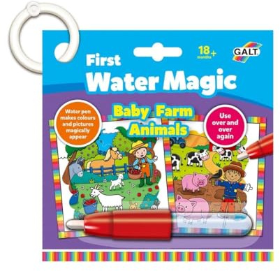 Galt Toys, First Water Magic - Baby Farm Animals, Kids Colouring Book, Ages 18 Months Plus
