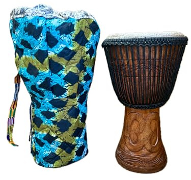 AMI 14-Inch Handmade Djembe Drum Bag With Beautiful West-African Fabric