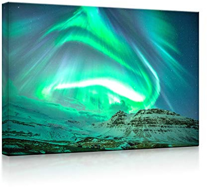 lightbox multicolor | LED Bild | Nordlichter über Island | 60x40 cm | Front Lighted