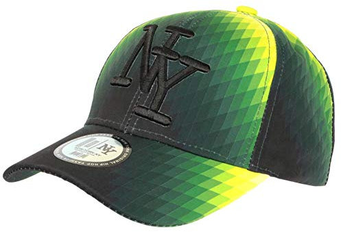 Hip Hop Honour Kinder Cap gelb und grün Stil Original 70s Baseball Heptis von 7 bis 11 Jahren – Jungen Gr. Einheitsgröße, gelb