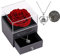 Eaprala Geschenke für Freundin, konservierte Blumenrose mit Herz-HalsketteLove You 100 Languages, echte Rosenblütengeschenke für Sie, Mutter, Muttertag, Jahrestag, Geburtstag, Abschlussfeier, Vale