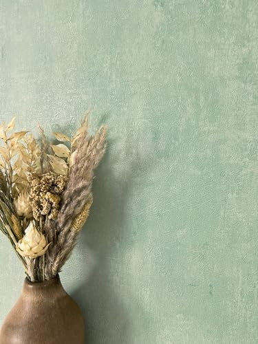 NEWROOM carta da parati Verdi Tinta Unita Tessuto non Tessuto - Uni Grigio Pianura Struttura Moderna