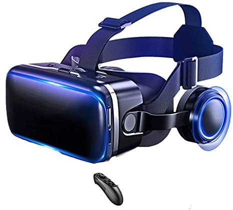 SMSOM VR Auriculares compatibles con iOS y teléfonos Android | Gafas de Realidad Virtual 3D | Ajustable VR Gafas - Regalo for niños y Adultos. (Color : A)