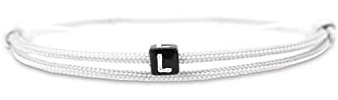 Made by Nami Surfararmband personlig med bokstav – kvinnor män flickor par armband individualiserat – flickvän vänskapsarmband gåva – vattentätt och justerbart, L, Nylon