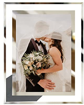 LUCKYLIFE 8x10 Picture Frame Glass for Tabletop Display Vertical or Horizontal, Photo Frames, 1 Pack