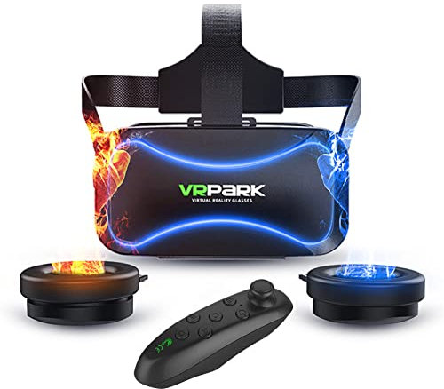 VR Headset with Remote, Smart VR Goggles with Gamepad, Virtual Reality Goggles Glasses for Kids and Adults for and Videos