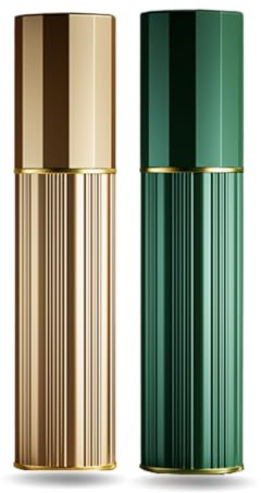 VVGAOGES Parfümzerstäuber Nachfüllbar,Parfum Zerstäuber für Unterwegs,Reiseflaschen zum Befüllen,Sprühflasche Klein für Parfum,Parfümflaschen Leer für Reise 5ml (Gold & Grün)
