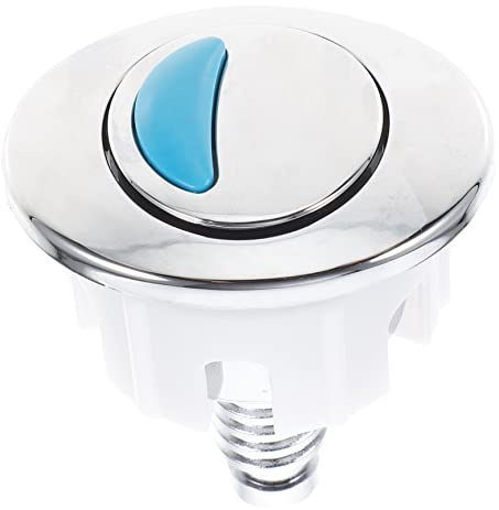 Homoyoyo Botón Pulsador de Inodoro Ovalado en Abs Plata de Doble Descarga Fácil de sin Herramientas Adecuado para Uso en Ambientes Comerciales y Residenciales
