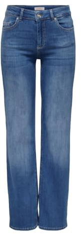 Only Onlblush Mid Straight DNM Rea12187 Noos, Media Blu Denim, (S) W x 34L