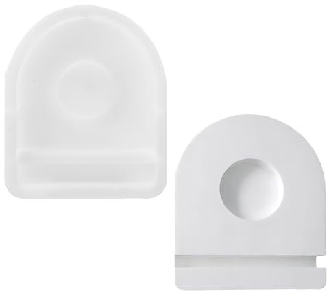 HENGBIRD Stampo in silicone per candele, stampi per calcestruzzo, stampo fai da te estivo per calcestruzzo (base semicerchio)