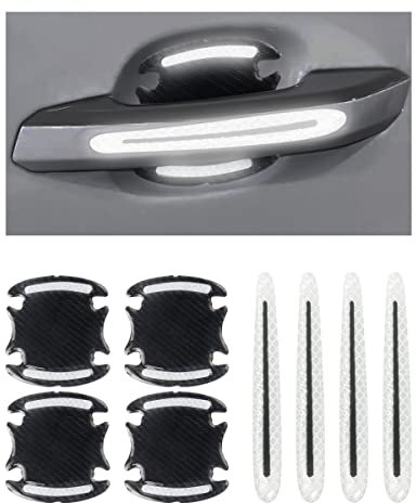 Flaconi 8PCS Pellicola Protettiva Auto,Pellicola Protettiva per Maniglia Della Porta Dell'auto,Coprimaniglia Sportelli Automobile,Maniglia Auto Graffi Pellicole Protettive delle Auto,Camion(Bianco)