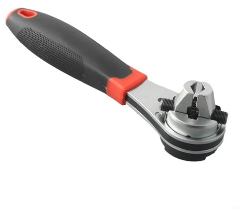 Yhenlovtt Adjustable Ratchet Wrench, 6-22mm Dual-Purpose Quick Release Tool, for Auto Repair Metric and for IMPERIAL Sizes, Compact Design