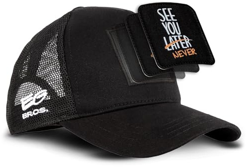 EG BROS Trucker Cap Herren – Mit austauschbarem Logo für individuellen Style – Personalisierbare Mesh-Cap für Männer, Damen & Kinder – Atmungsaktiv, größenverstellbar & perfekt für Sommer & Streetwear