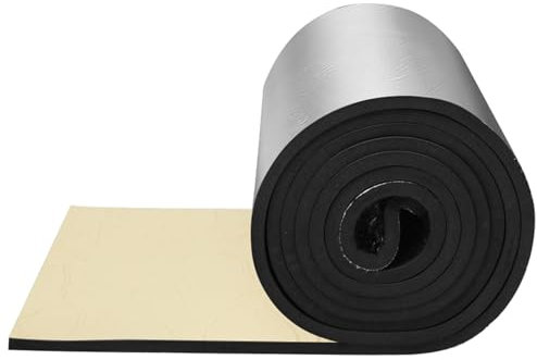 Aislamiento acústico de Caucho y plástico, Lana Aislante de 1 m de Largo para Tejas de Acero de Color, fácil de Instalar, 5/10/15/20/25/30/40/50 mm (1 m x 1 m x 10 mm)