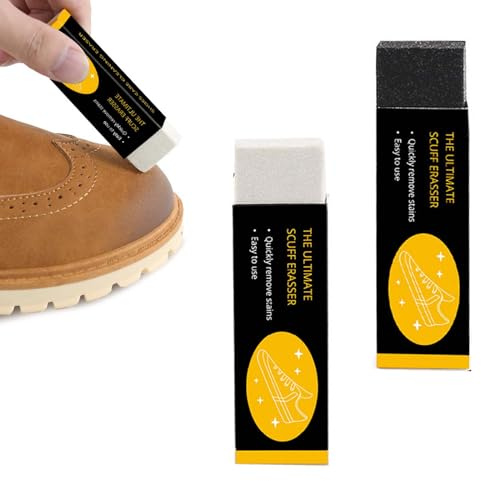 2 Piezas Suede Eraser, Limpiador Zapatos Ante, Borrador de Gamuza,Borrador de Cuero Nobuck,Goma de Limpieza para Zapatos, para Nobuck, Ante, Piel, Cuero(Negro, Blanco)