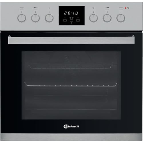 Bauknecht - HVS3 TH8V2 IN Elektrischer Einbauherd - 65L Garraum - Hydrolyse-Reinigung, Cookmatic Steuerung, PowerHeißluft - Edelstahlblende - Energieeffizienz A - 59,5x59,5x55 cm - Edelstahl