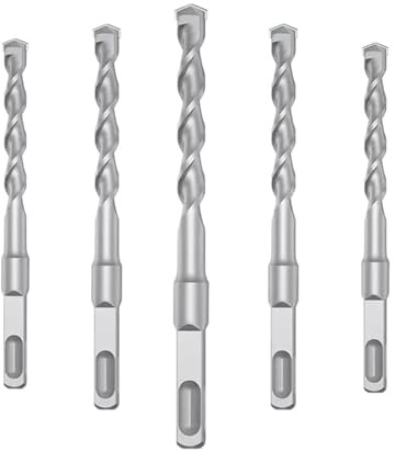 Set punte per cacciavite 1 pz Punta for trapano elettrico a percussione con impugnatura quadrata for cemento, muro, calcestruzzo, 5, 6, 8, mm, lunghezza 110 150 200 280 350(32x350mm)