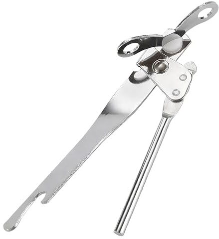 2 Pcs Multifunctional Butterfly Can Opener, Stainless Steel Heavy Duty Manual Can Opener Safe and Save Effort Easy to Use Ideal for Kitchen Camping (1 Pcs)
