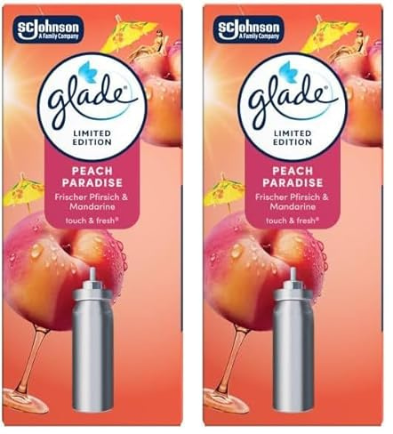 Glade Touch & Fresh Nachfüller, Lufterfrischer Minispray, Peach Paradise 2er Pack (1 x 10 ml)