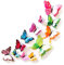 VKI® Farfalle Decorative Adesive de Parede, 12 pezzi 3D Magnete Colore Adesivi Murali Farfalle Decalcomanie