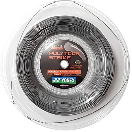 YONEX Poly Tour Strike 200M Iron Gray Tennis Saitenrolle 200M Monofil Dunkelgrau