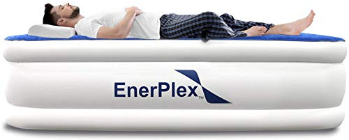 EnerPlex Premium Luxury Twin Size Air Mattress Airbed with Built in Pump Raised Double High Twin Blow Up Bed for Home Camping Travel
