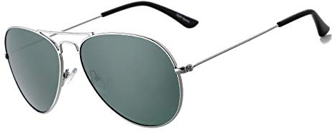 Rocf Rossini Polarisierte Pilotenbrille Damen Verspiegelt Piloten Sonnenbrille Herren Retro-Brillen Unisex UV400 Schutz mit Box (Silver/G15)