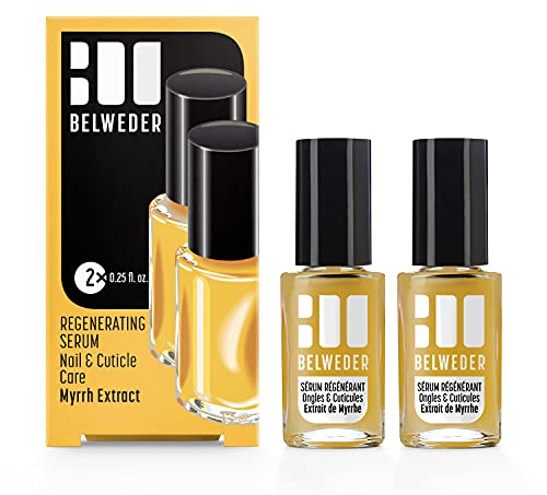 BELWEDER - Sérum Régénérant pour Ongles et Cuticules à l’Extrait de Myrrhe 2 x 7,5ml - Soin Ongles Abîmés - Stimule la Régénération Après Faux-Ongles - Renforce et Répare