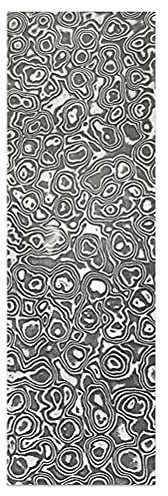 Hzonder Acciaio Damasco Billetta VG10 Damasco in Acciaio Giapponese Piastra Sandwich Acciaio - Motivo A Spirale,150x25x3mm
