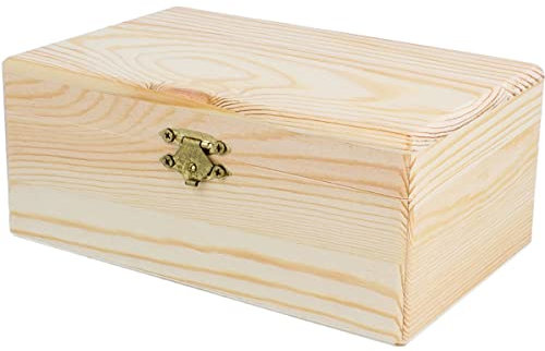 INNSPIRO Scatola rettangolare in legno di pino massiccio, 23 x 8 x 5 cm.