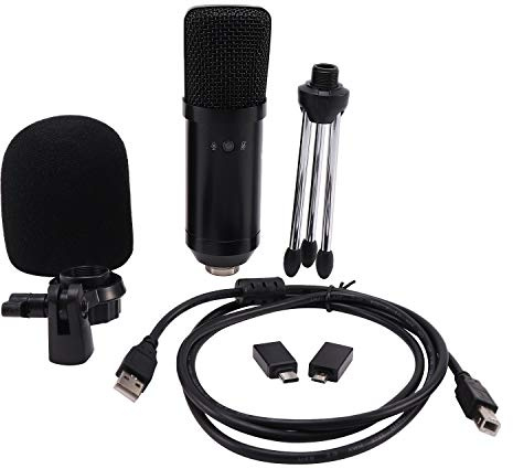 Flisdtry Microfono a condensatore USB professionale BM-750USB Microfono cablato per computer mobile Microfono dal K Song Chat di registrazione microfono per cellulare Computer Live