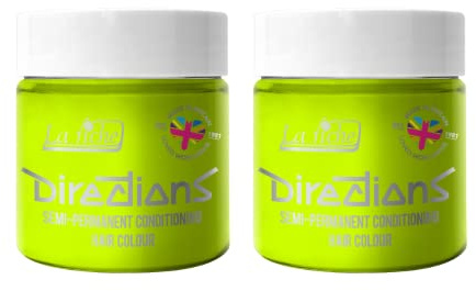 La Riche Directions Semipermanente Haarfarbe 100 ml Dose 2er-Pack (Fluorescent Lime)
